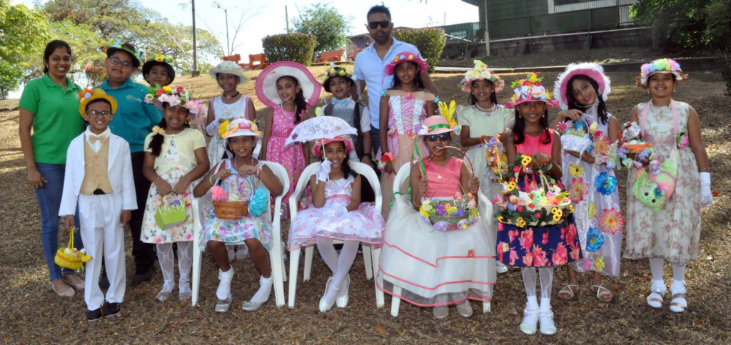 Students of Gasparillo Hindu Primary School dress to impress at the 4-H County Victoria Leader’s Council Easter bonnet parade and fun day.
