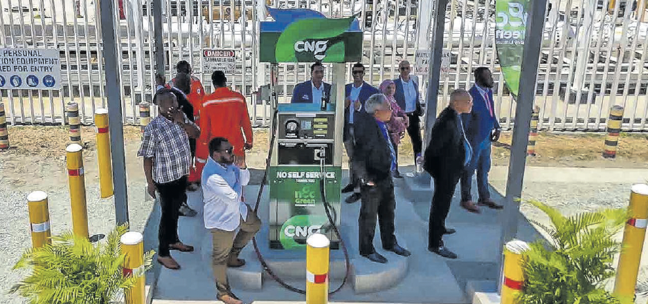 The CNG fuel station at Cove Estate, Lowlands, Tobago. -