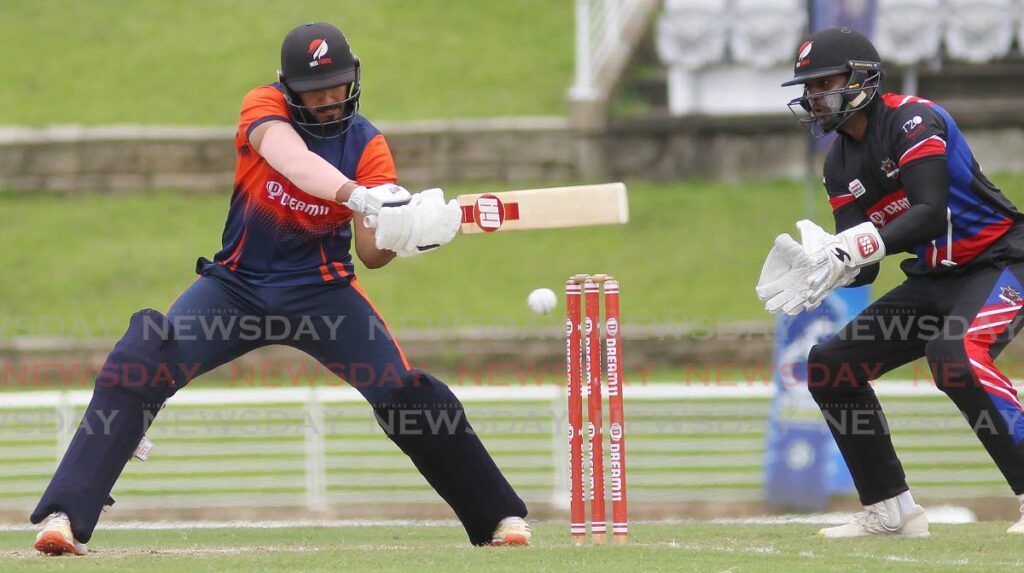 Amir Jangoo batting during a past tournament. Jangoo scored 218 on April 11 for the Trinidad and Tobago Red Force. - Lincoln Holder