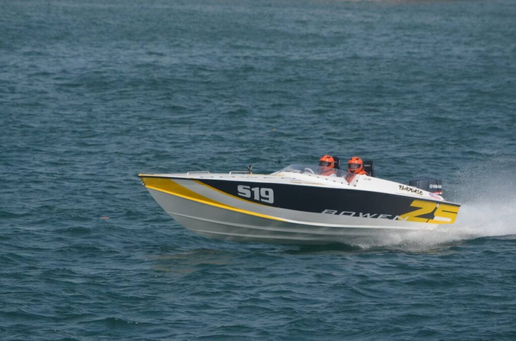 Pandemic competes in the Bowen spec class at the TT Powerboat Association regatta #3 on April 21. - Photo courtesy Ronald Daniel 