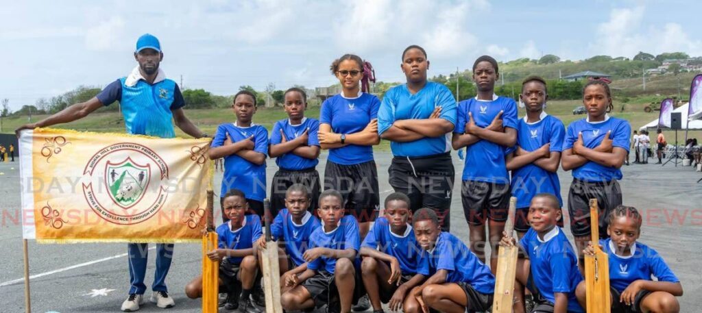Winners of the 2024 Tobago Primary Schools Cricket League Signal Hill Government Primary School. PHOTOS COURTESY TOBAGO HOUSE OF ASSEMBLY - 