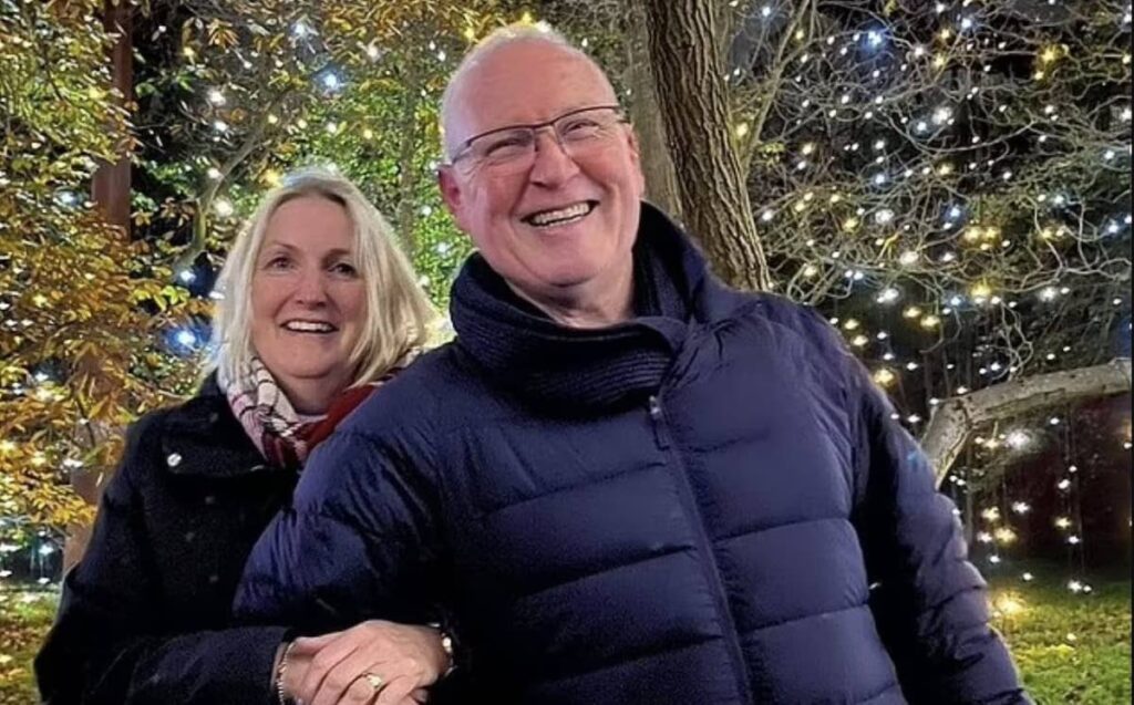 Shark attack victim Peter Smith, 64, pictured with his wife Joanna, 62, is now receiving treatment at a hospital in Miami. - Photo courtesy Joanna Smith's Facebook page