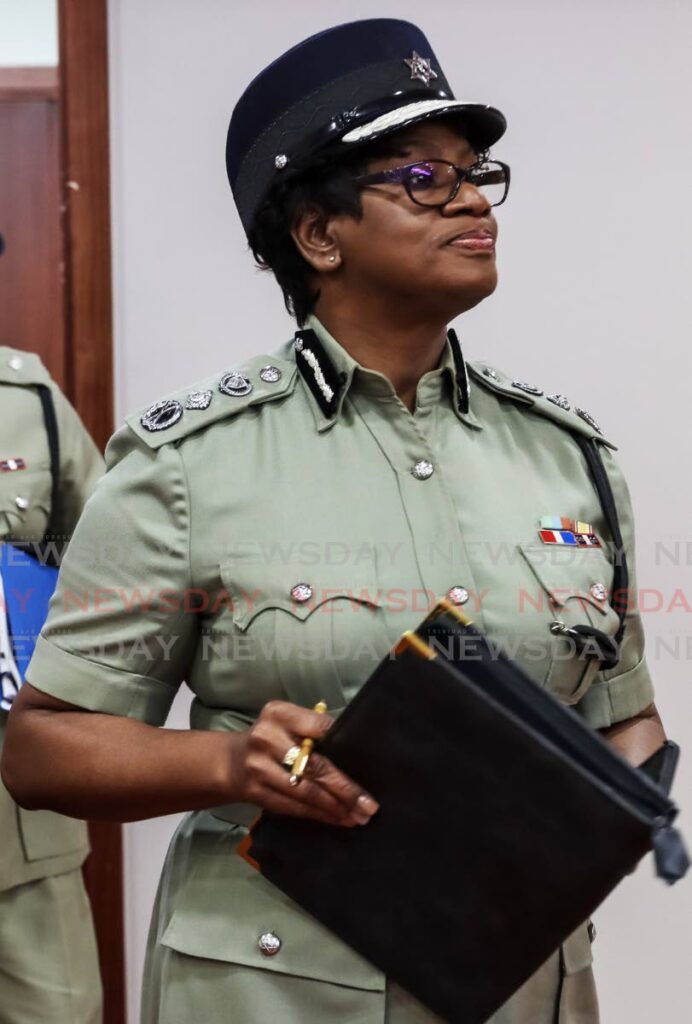 In this 2023 file photo, Commissioner of Police Erla Harewood-Christopher attends a meeting of the Joint Select Committee on National Security, at Cabildo Chambers, Port of Spain. - Photo by Jeff K Mayers