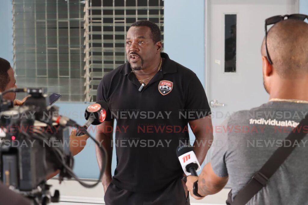 TT senior women’s football coach Richard Hood.  - ROGER JACOB/Newsday File Photo