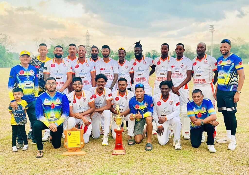 Central Sports after winning the TT Cricket Board National League premiership I title. - 