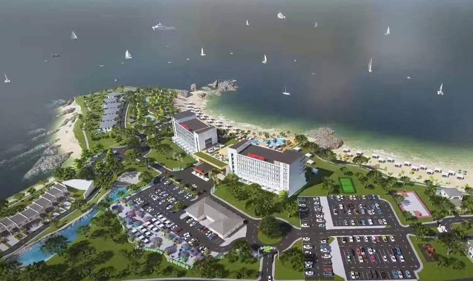 A screen grab of a 2021 video showing the planned $500 million Marriott development for Rocky Point, Tobago. - 