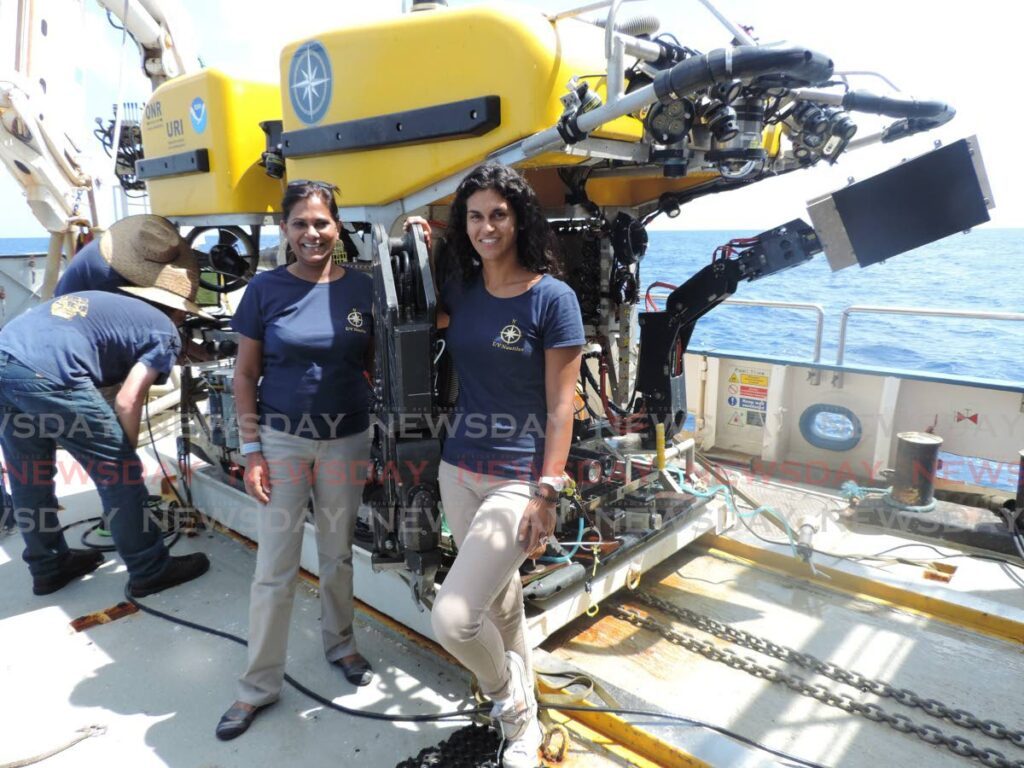 Dr Diva Amon, Research Fellow at the Department of Life Science, Faculty of Science (right) and Professor Judith Gobin, head of department of Life Science, Faculty of Science and Technology, The University of the West Indies St Augustine Campus - 