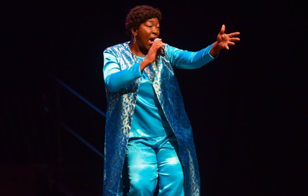 Stacy Sobers-Abraham in the role of Calypso Rose. 