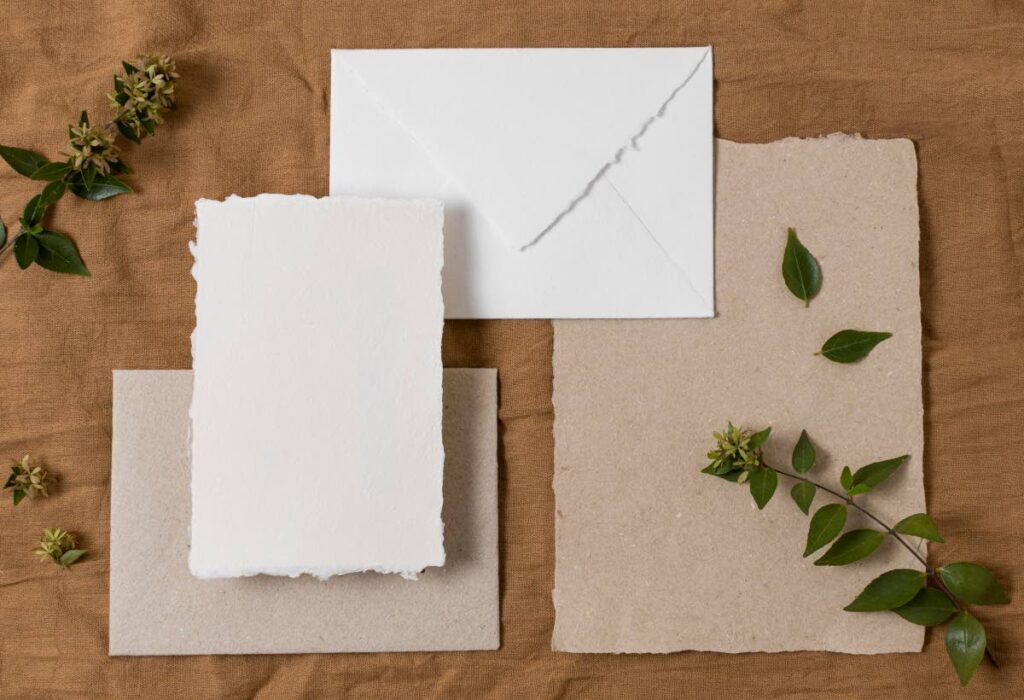 Print on recycled paper or consider seed paper which can be planted for invitations. - Photo courtesy freepik.com