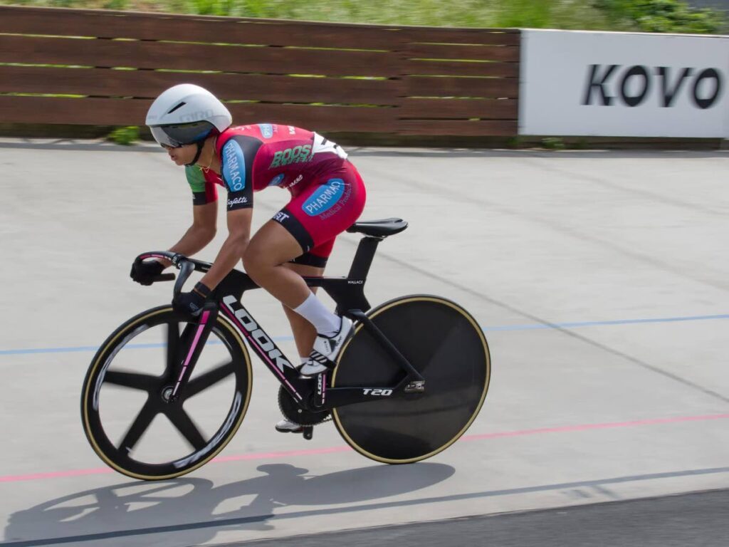 TT and JLD Cycling Academy cyclist Makaira Wallace in action at a Grand Prix in Czech Republic recently.  - Courtesy Makaira Wallace