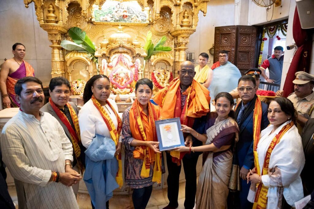 Highlights from Prime Minister Dr keith Rowley's visit to the Shree Siddhivinayak Temple in Mumbai India on May 18.