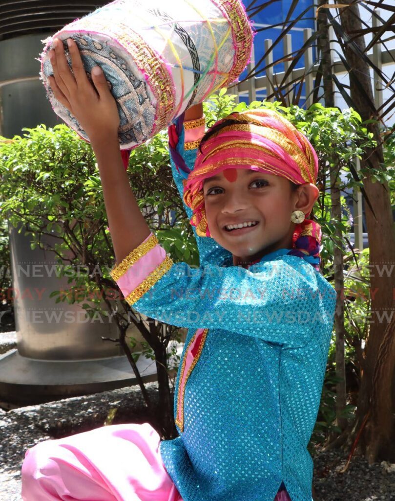 Zayn Balleramsingh, 6, performed with the Parvati Girls High School dancers at the On the Pavers series hosted by the Ministry of Education.