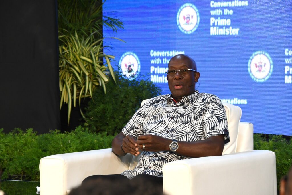 TOBAGO MOOD: Dr Keith Rowley at the Conversations with the PM forum on Thursday evening in Scarborough, Tobago. - Photo courtesy the Office of the Prime Minister (OPM)