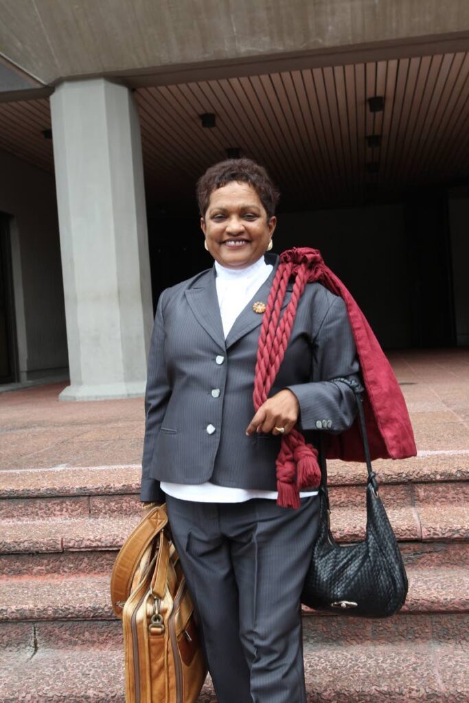 Dana Seetahal, SC, outside of the Hall of Justice.  - File photo