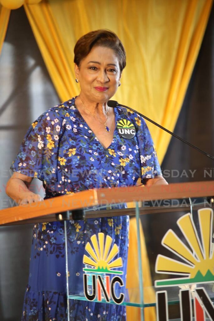 Opposition leader Kamla Persad-Bissessar - File photo by Lincoln holder 