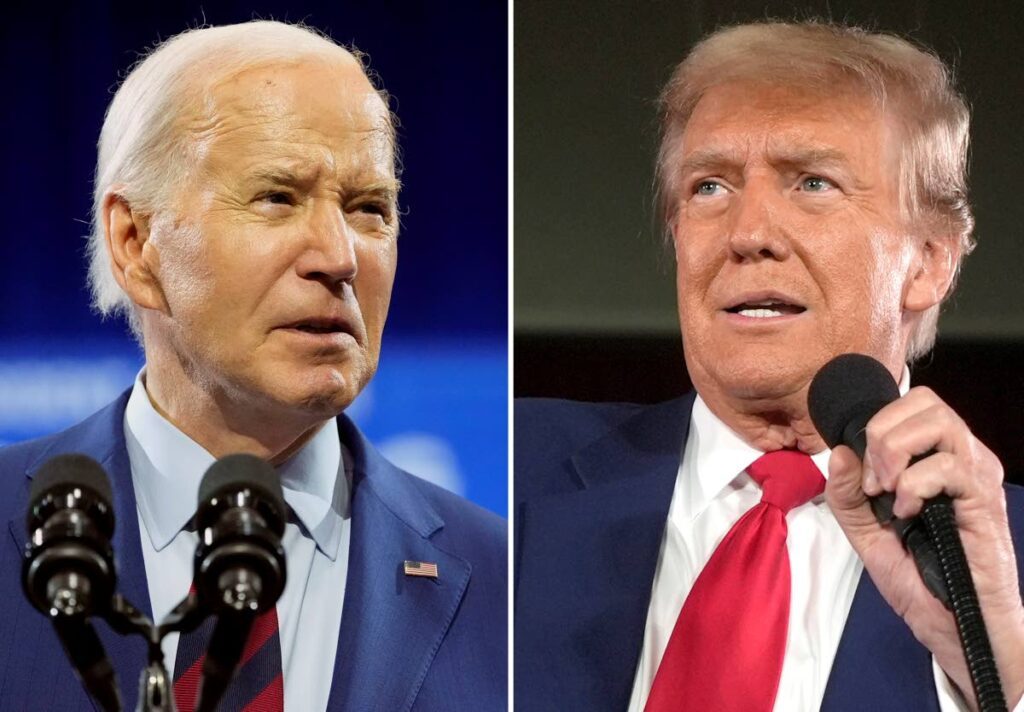 President Joe Biden, left, and Republican presidential candidate former president Donald Trump agreed to hold two campaign debates – the first on June 27 hosted by CNN and the second on September 10 hosted by ABC. AP PHOTO - 
