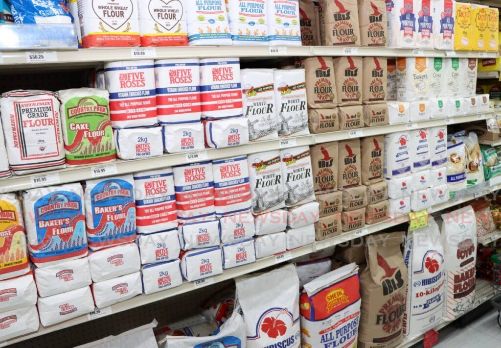 Several varieties of flour at Tru Value supermarket, Long Circular Mall, St James. - FILE PHOTO 