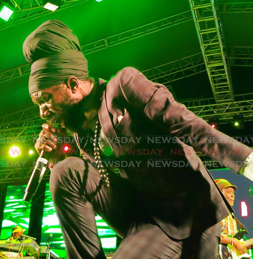 Jamaican reggae singer Sizzla Kalonji performs his array of timeless hits at Redemption the Concert on June 1 at the Queen's Park Savannah, Port of Spain. - Photo by Jonathan Ramnanansingh