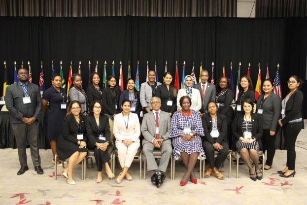 Attorney General Reginald SC  is joined by  members of the Anti-Terrorism Unit, the Criminal Justice Unit and the Legislative Drafting Department, Office of the Attorney General and Ministry of Legal Affairs, the Financial Intelligence Unit of Trinidad and Tobago, the Trinidad and Tobago Securities and Exchange Commission, the Central Bank of Trinidad and Tobago and the Financial Investigations Branch, TTPS at the  58th Caribbean Financial Action Task Force (CFATF) Plenary and Working Group Meetings.  - Joey Bartlett