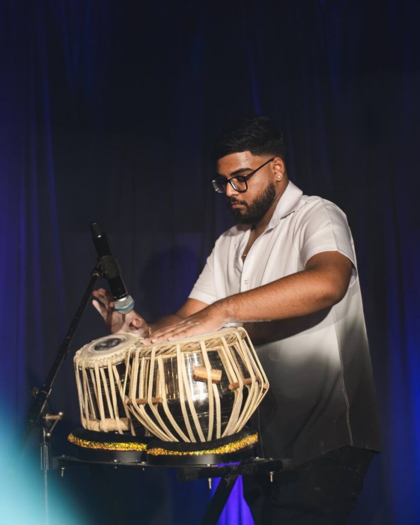 Tabla fusionist Shivanand Ramdhanie competes at the at the Bring Your Talent semi-final at the Bungalow. - 