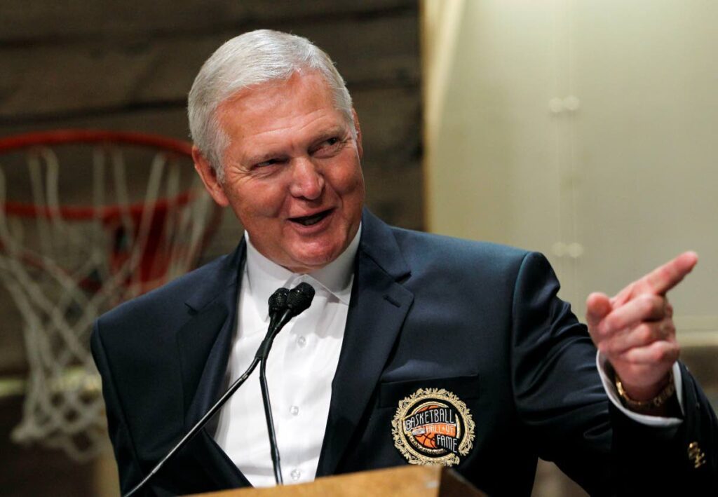FILE: Basketball Hall of Fame inductee Jerry West, representing the 1960 USA Olympic Team, speaks during the enshrinement news conference at the Hall of Fame Museum, Massachusetts on Aug 13, 2010. - AP PHOTO