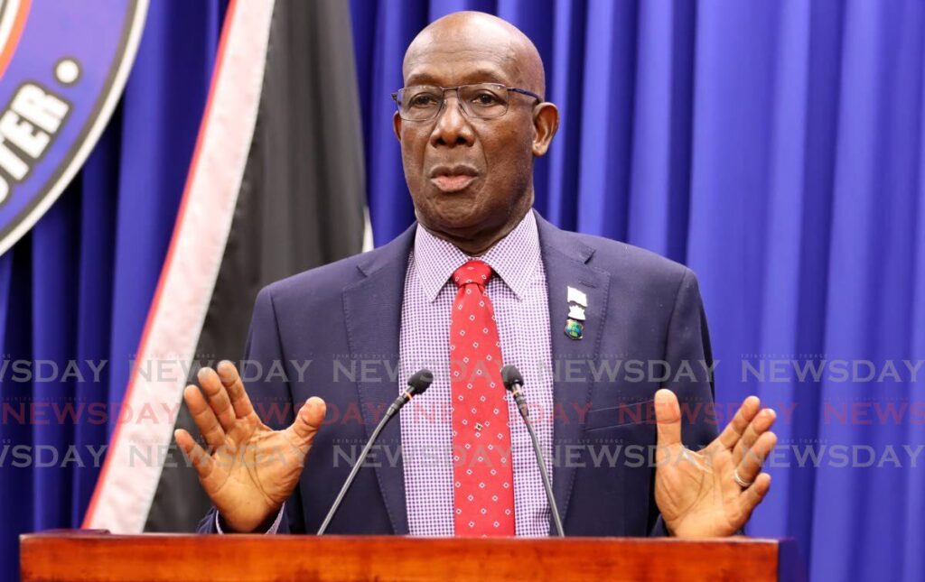 Prime Minister Dr Keith Rowley. - File photo by Ayanna Kinsale