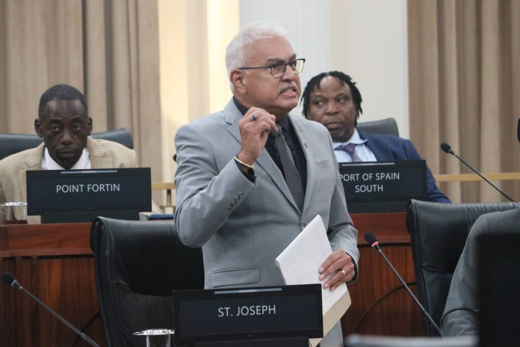 Health Minister Terrence Deyalsingh speaks in the Lower House, Parliament in Port of Spain. - Photo courtesy Office of the Parliament 