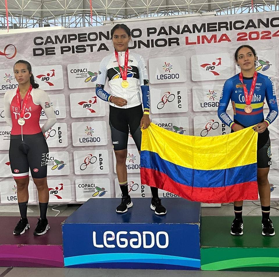 TT cyclist Makaira Wallace, left, snatched silver in the women's 500m race. PHOTO COURTESY TT CYCLING FEDERATION. - PHOTO COURTESY TT CYCLING FEDERATION