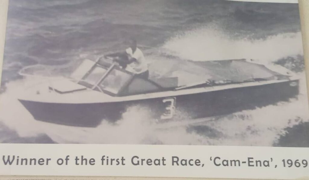 Winner of the first Great Race 'Cam-Ena', in 1969 - 