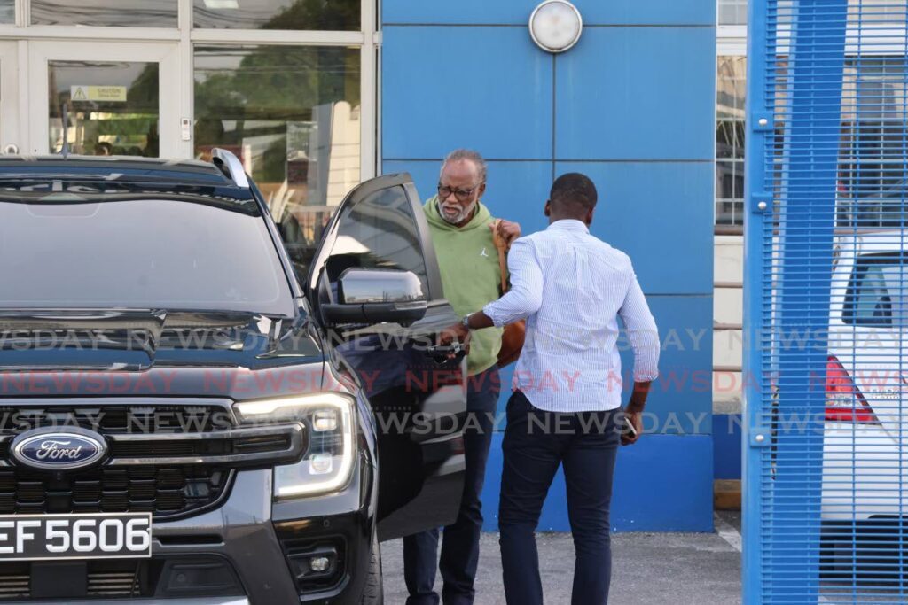 Allan Warner, founder of the Warner Group of Companies, as he left the St Joseph Police Station on July 4, after he was released on $100,000 bail on a charge of processing aggregate without a licence. - Photo by Roger Jacob 