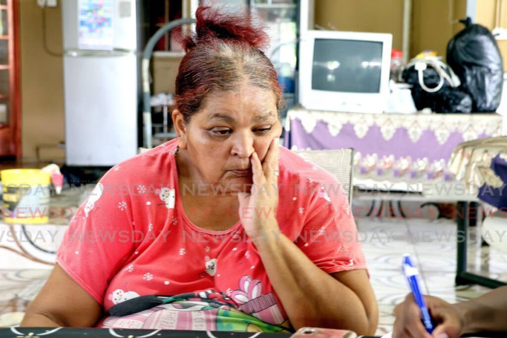 Linda Frankie's son, Christopher Christian was shot and killed in their home at Carlsen Field, Chaguanas. Her husband, Matthew Christian, was also wounded. - Photo by Lincoln Holder 