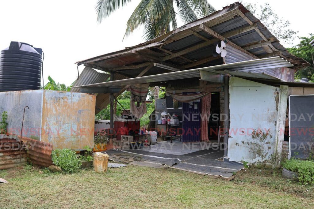 The home of Anthony Sahadeo James where he was found laying dead on a mattress at Ramnarine Trace in San Francique on July 8. - Venessa Mohammed