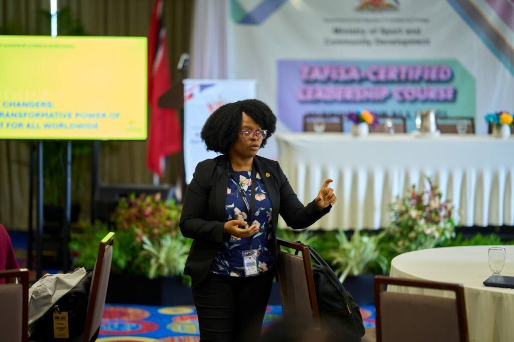 The Association for International Sport for All's (TAFISA) senior manager Game Mothibi speaks during the launch of the Certified Leadership Courses, at the Hilton Trinidad and Conference Centre, St Ann's on July 8, 2024. - Ministry of Sport and Community Development