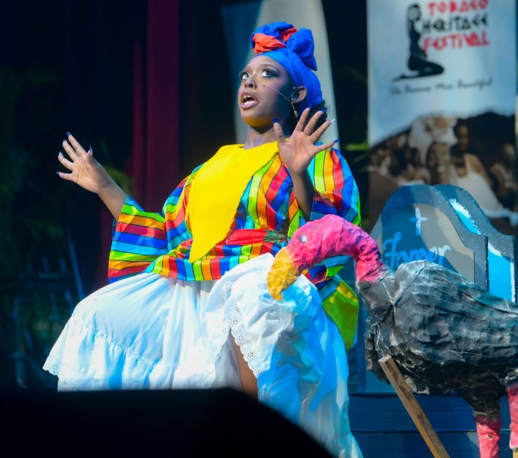 Amaiya Yeates performing in the talent segment of the Tobago Heritage Queen 2024 competition. Yeates placed first in the competition.  - Photo courtesy VISUAL STYLES 