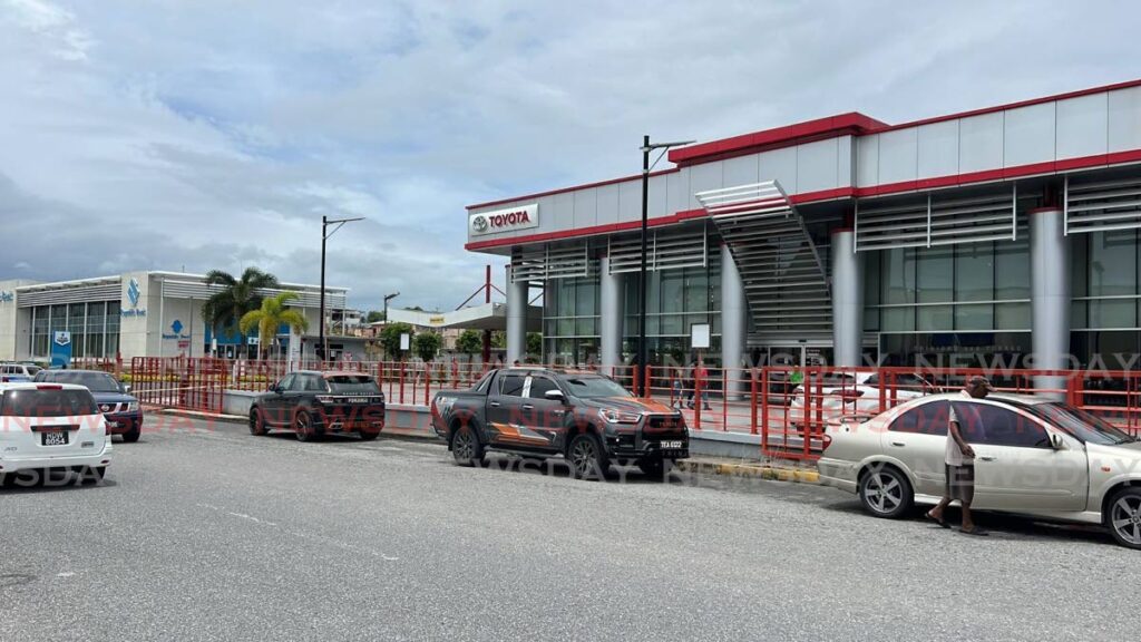 The Toyota Trinidad and Tobago Ltd showroom at Michael Rahael Boulevard, Tarouba, where a woman was shot on July 13. The victim was taken to the San Fernando General Hospital for treatment. 
 - Photo by Jeff K Mayers