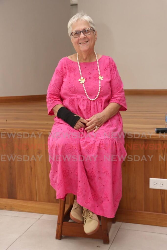 Author Debbie Jacob at the Cascade Community Centre, Cascade on July 13. - Photo by Angelo Marcelle