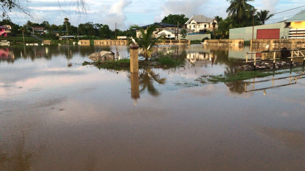 Flooded streets in the Penal/Debe Regional Corporation on July 17. - Photo courtesy ODPM