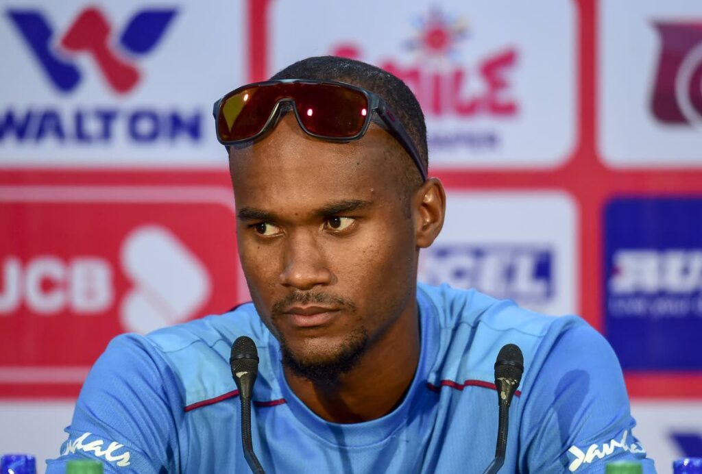 West Indies cricket captain Kraigg Brathwaite . - 