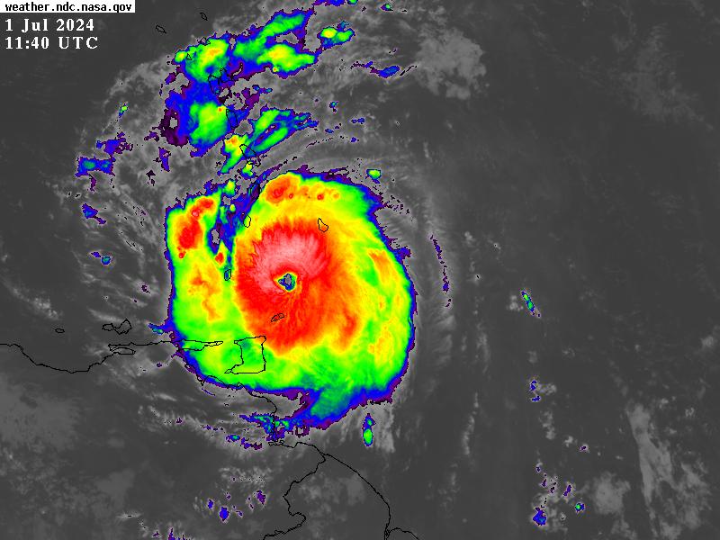 Satellite imagery of Hurricane Beryl as it passed through the Caribbean on July 1. - File photo courtesy TT Met Office