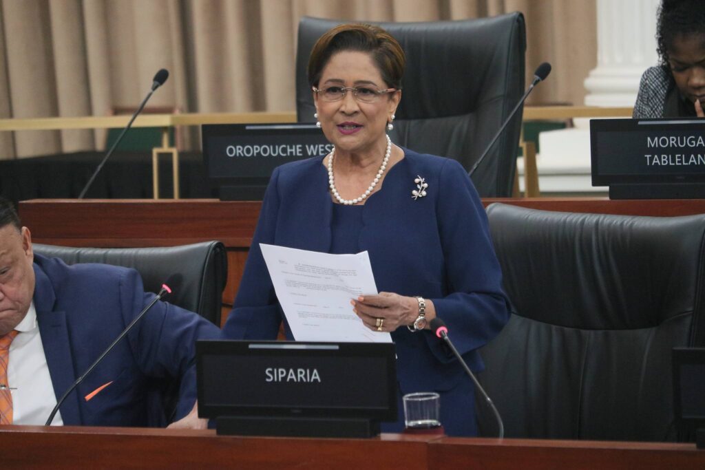 WE SUPPORT YOU: Opposition Leader Kamla Persad-Bissessar during debate in the House of Representatives on July 1. The Opposition unanimously supported the amended Bail Bill. - Photo courtesy Office of the Parliament