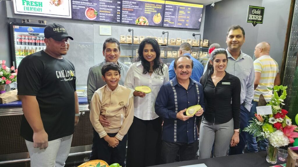 From left Yordani Vaillan Tamayo, Wayne Bridgemohan, Sheereka Ali with their son Rayhan, Mexican Ambassador Victor Hugo Morales, Dr Beatriz Zamora and director Imram Juman.
 - 