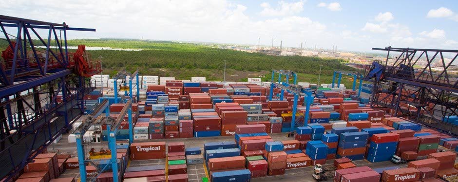 Stacked containers at Plipdeco. - Photo courtesy Plipdeco