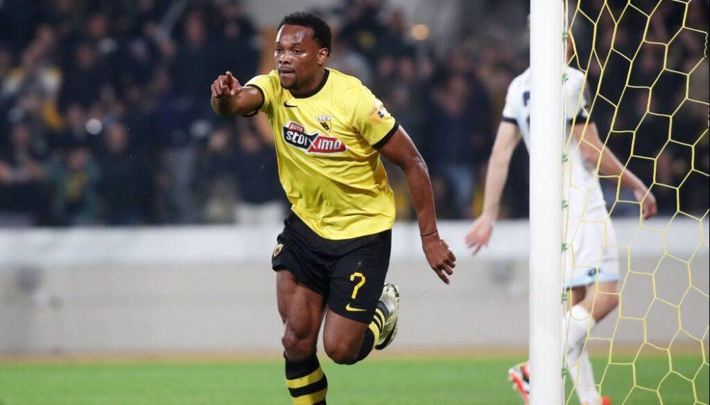 AEK Athens' Trinidad and Tobago forward Levi Garcia - 