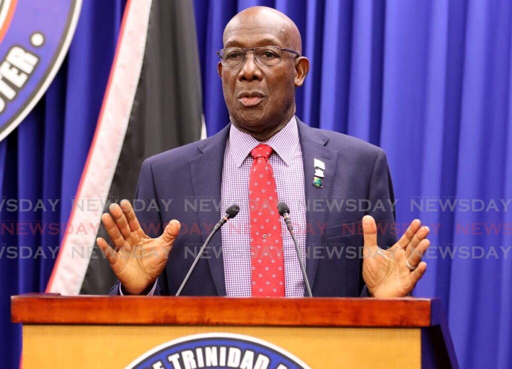 Prime Minister Dr Keith Rowley. - File photo by Ayanna Kinsale