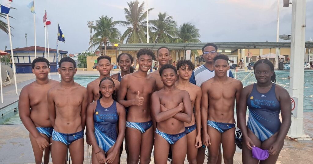 Members of the Royhil Seals under-14 water polo team during the Curacao Aquatics Association Summer Water Polo Tournament in Curacao. - Photo courtesy Ryan Smith. 