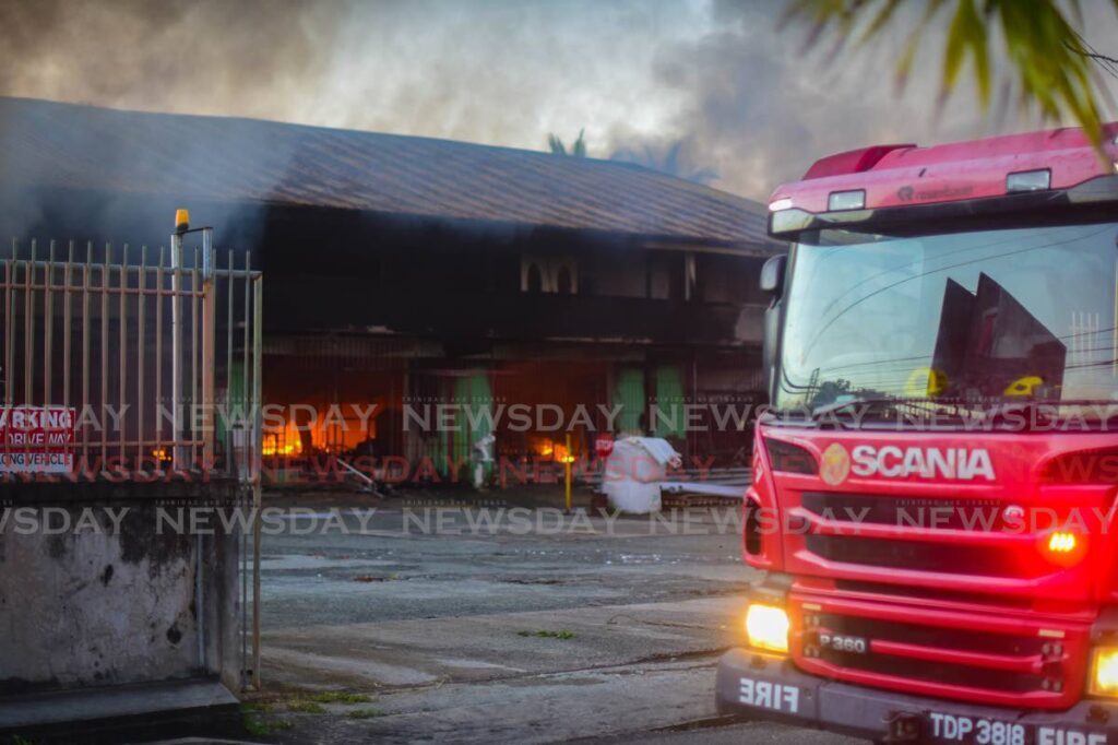 Dave Discount Hardware was gutted by fire on August 2. The hardware is located in Canaan, Tobago. - VISUAL STYLES