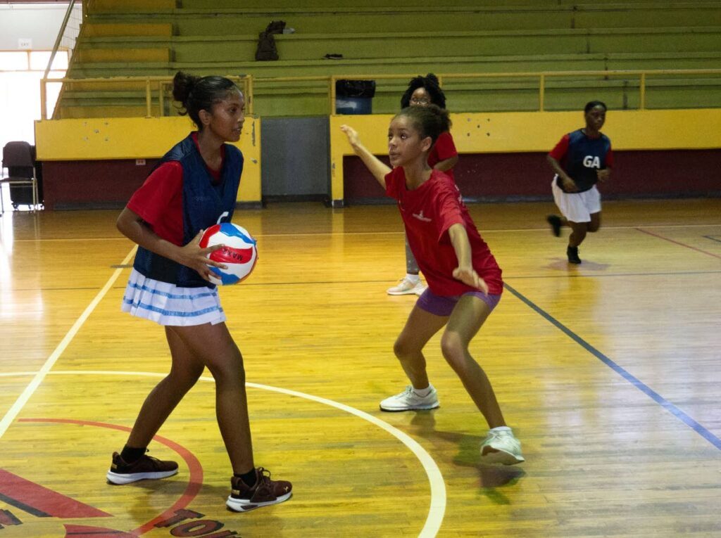 Young netballers at the 2023 youth sport camp. - 