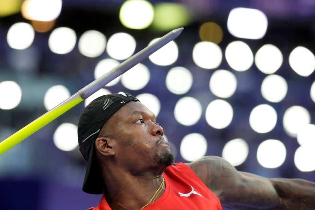 TT's Keshorn Walcott competes during the men's javelin final at the 2024 Olympics on August 8 in Saint-Denis, France. AP PHOTO