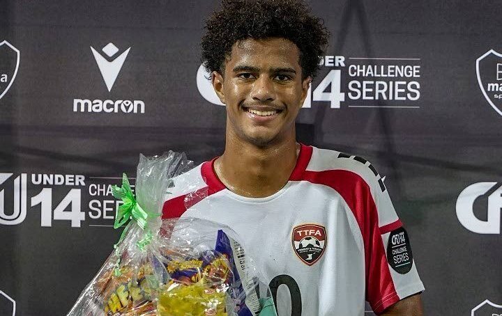 TT player Reagan Rowe, won the player of the match award against St Kitts and Nevis on August 20. - Photo courtesy TTFA