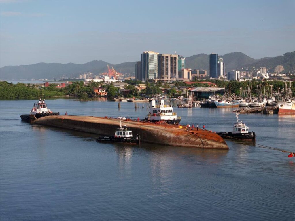 The Gulfstream arrived at Sea Lots, Port of Spain, on August 22. - Photo courtesy the Energy Ministry